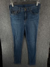 True Religion Women Size 31 Denim Jeans Stretch Blue USA Made Skinny Tapered