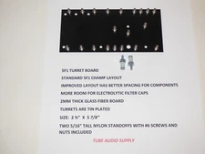 5F1 Tweed CHAMP turret board, IMPROVED LAYOUT 5F1, with standoffs and FREE ship