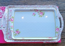 Royal Albert Melamine Serving Tray (ROSE CONFETTI + POLKA BLUE) 2Pcs Set