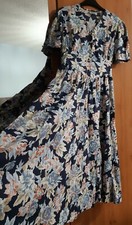 Laura Ashley Vintage Floral 100% Cotton Full Circle Dress Size 12