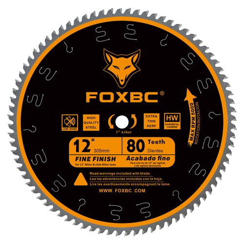 12-Inch Miter Saw Blade,80-Tooth, Crosscutting, Tungsten Carbide 1 Pack