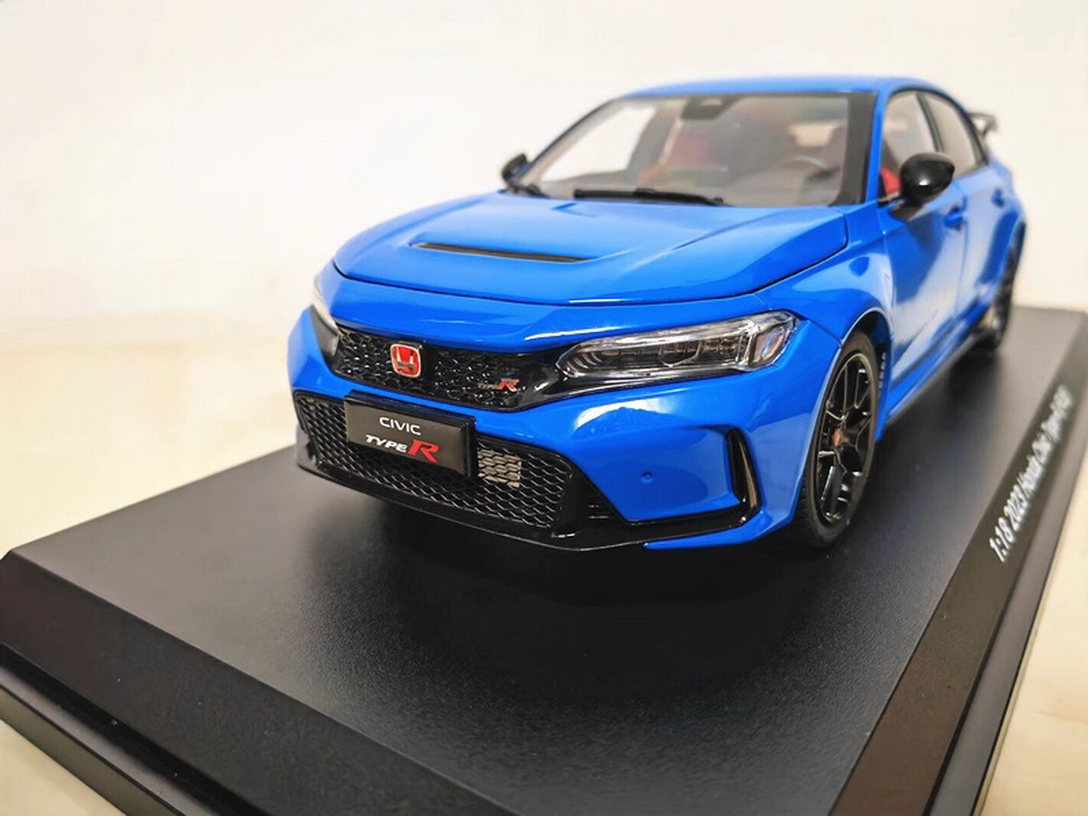1/18 Scale Honda Civic Type-R FL5 2023 Blue Diecast Car Model Toy