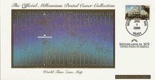 TIMBRE STAMP OFFICIAL MILLENNIUM POSTAL COVER COLLECTION GREENWICH MINNEAPOLIS 