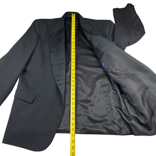 Brooks Brothers Men's 100% Wool One-Button Tuxedo Jacket Black • USA • 48R - Picture 13 of 13