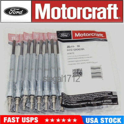 8PCS ZD-11 OEM Genuine Glow Plugs F4TZ-12A342-BA diesel For F250 E350 7.3L V8 US