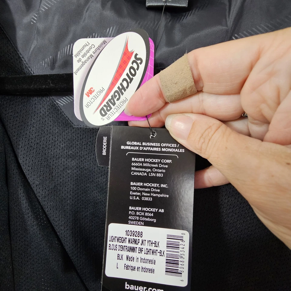 Chaqueta de hockey Bauer Team juvenil talla grande nueva con etiquetas Foto 4 de 4