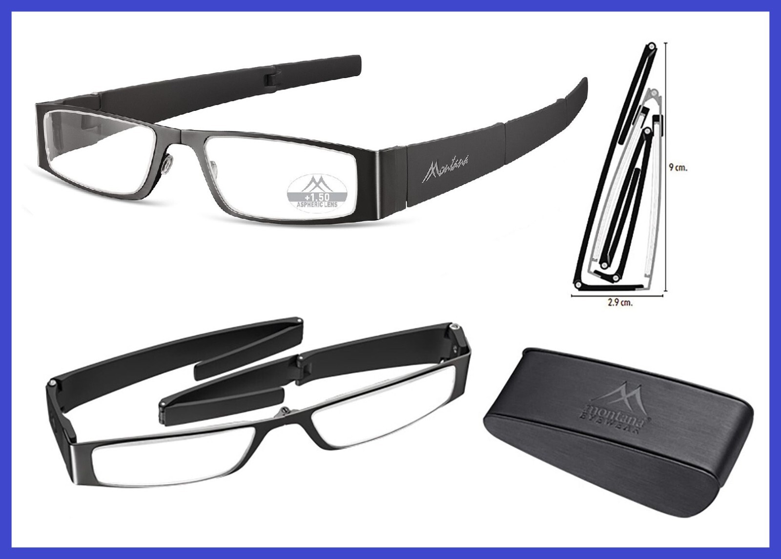Occhiali Da Lettura Uomo Donna Per Vicino Vista Presbiopia Montana 1 2 - Foto 2