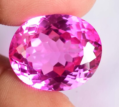 Flawless 31.25 Ct Natural Mogok Pink Ruby Oval Cut Certified Loose Gemstone