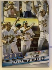2020 Topps Update Baseball Decades Best Teams #DB-59 Oakland Athletics