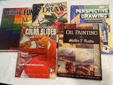 5 Vintage Walter Foster Art Instruction How to Draw, Paint, Perspective, Slides