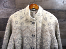 Vintage Hilda Ltd Coat Womens Medium Full Length Icelandic Wool Belted Jacket