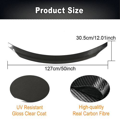 For Benz C238 E400 E450 Coupe 2017-2019 REAL CARBON Rear Trunk Spoiler Boot Wing - Picture 8 of 13