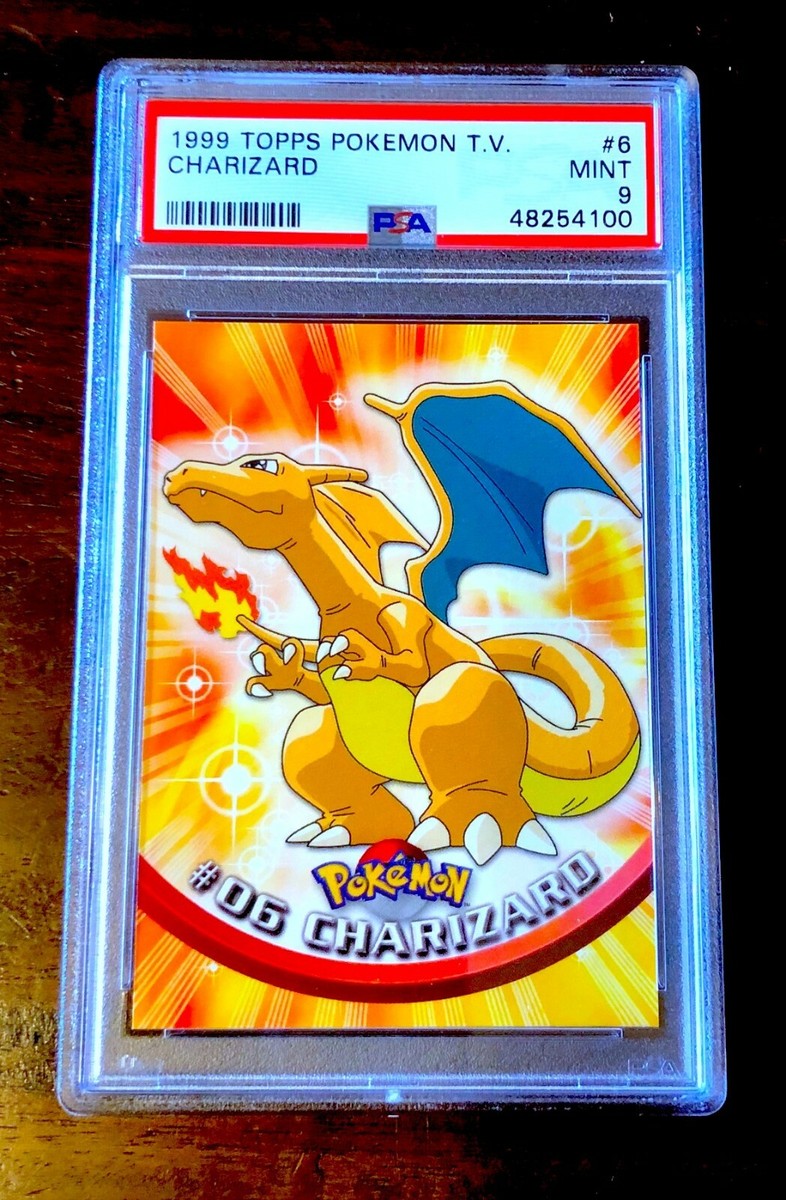 Charizard #6 ~ PSA 9 MINT ~ 1999 Topps Pokemon T.V. Animation TV