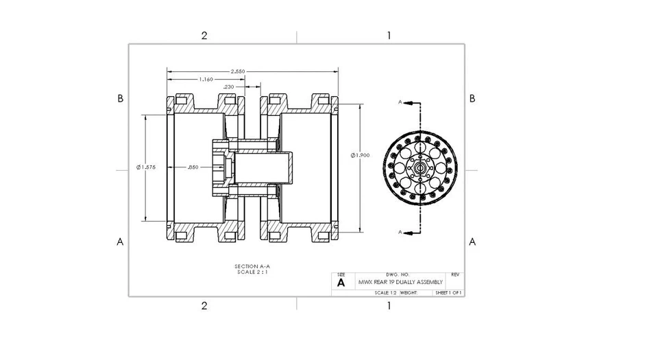 1.9 Dually RC Wheel Set by MotoWorx Racing - Image 3 of 4