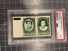 1961 TOPPS STAMP PANEL BOB BUHL WILLIE MAYS PSA 9 MINT 1 OF 3 HIGHEST GRADE