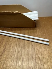 (Qty.2) 3/8" X 12" Delrin Plastic Round Rod Stock White 1504 POM Mitsubishi USA