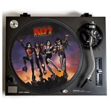 KISS Turntable Slipmat for Vinyl Records 12" DJ Platter Slip Mat glam rock vinyl