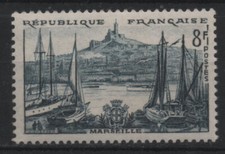 France 1955 : N° 1037 MARSEILLE, LE VIEUX PORT  NEUF** TTB