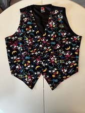 Vintage Disney Mickey Unlimited Vest All Over Mickey Print Made In USA 20W