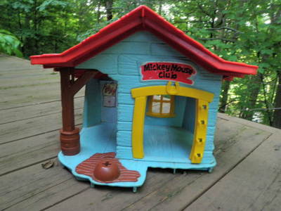 Vintage Mickey Mouse Club Clubhouse Hard Plastic 9''x7'' Toy 1950's  A70