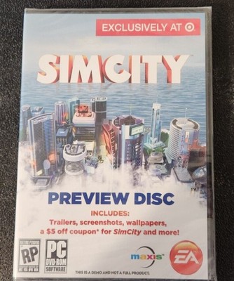 SimCity Preview Disc Target Exclusive SEALED