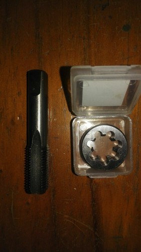 Pipe BSP BSPT NPT 1/8" 1/4 3/8" 1/2" 3/4" RH HSS Hand Tap and HSS die button set - Bild 2 von 5