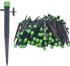 100pcs 360  Adjustable Water Flow Irrigation Drippers Stake Emitter Drip System