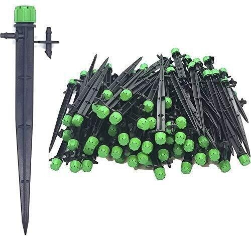 100 PIEZAS Sistema de goteo emisor de goteo de flujo de agua ajustable 360° - Imagen 1 de 5