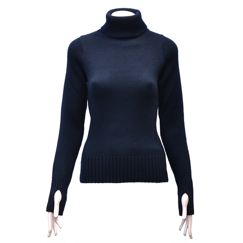 Merino Wool Fitted Submariner Roll Neck 