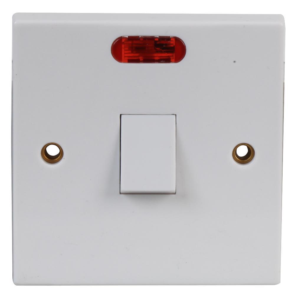 Electric Switch Double Pole 20A WHITE Electrical Fitting with or