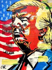 CORBELLIC EXPRESSIONISM 16X20 AMERICAN TRUMP USA FINE ART OFFICE INTERIOR DESIGN