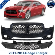 Front Bumper Cover Fascia Grille Assembly Kit For 2011-2014 Dodge Charger Front Bumper Cover Fascia Grille Assembly Kit For 2011-2014 Dodge Charger
