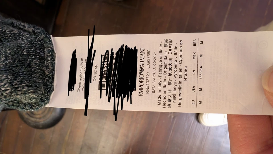 Suéter Emporio Armani Retro Tejido Jacquard - Talla M - Modelo 3L1MV6-1M06Z-F526 Foto 4 de 4