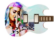 Katy Perry Smile Signed Autographed Custom Photo Graphics Guitar ACOA ACOA