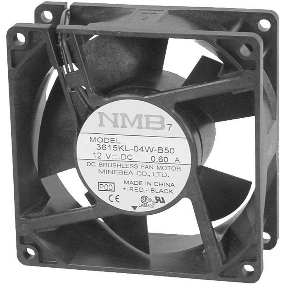 Ventilateur axial 24V NMB Minebea avec flux d'air de 93 m³/h pour boîtier informatique