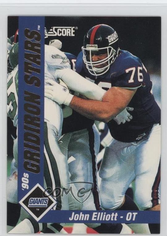 1992 Score Gridiron Stars John Elliott #43 0f8