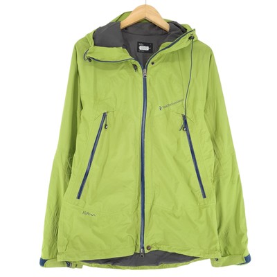 Peak Performance Jacket Men's Waterproof Hipe Green Hood Size S