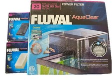 NEW AquaClear 20 Power Tank Filter 5-20 Gal Tank Up to 100 GPH CARBON  FOAM 
