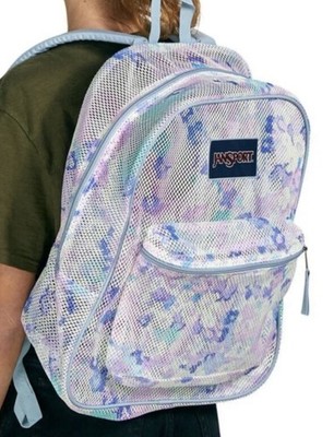 JanSport Mystic Floral Pastel Mesh School Backpack Bookbag  (JS0A2SDG7T7) NWT