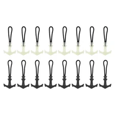 16pcs Luminous Zipper Pulls, Anti-Lost Zipper Puller Head, White/Black