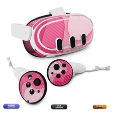 Carbon Fiber VR Skin for Meta Quest 3 - Papercraft Magenta - 3M Vinyl Decal