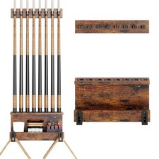 Large Pool Stick Holder Wall Mount, Pool Cue Set Holder for 8 Cues Sticks