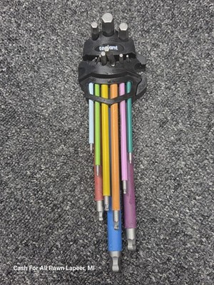 Toolant SAE Allen Wrenches Set 13 Piece Extra Long Arm w Ball End Color Coded