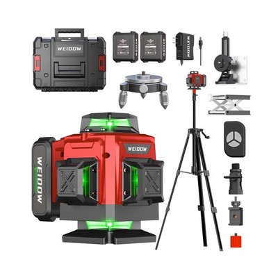 weiddw Laser Level with Tripod, Self Leveling Laser Level 4x360... USA FAST SHIP