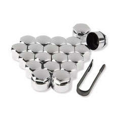 Volvo Wheel Nut Covers Silver C30 C70 S40 S60 S80 S90 V40 V50 V69 V70 20x17mm