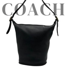 Coach Black Duffel Bag Bucket Style Good Condition Authentic