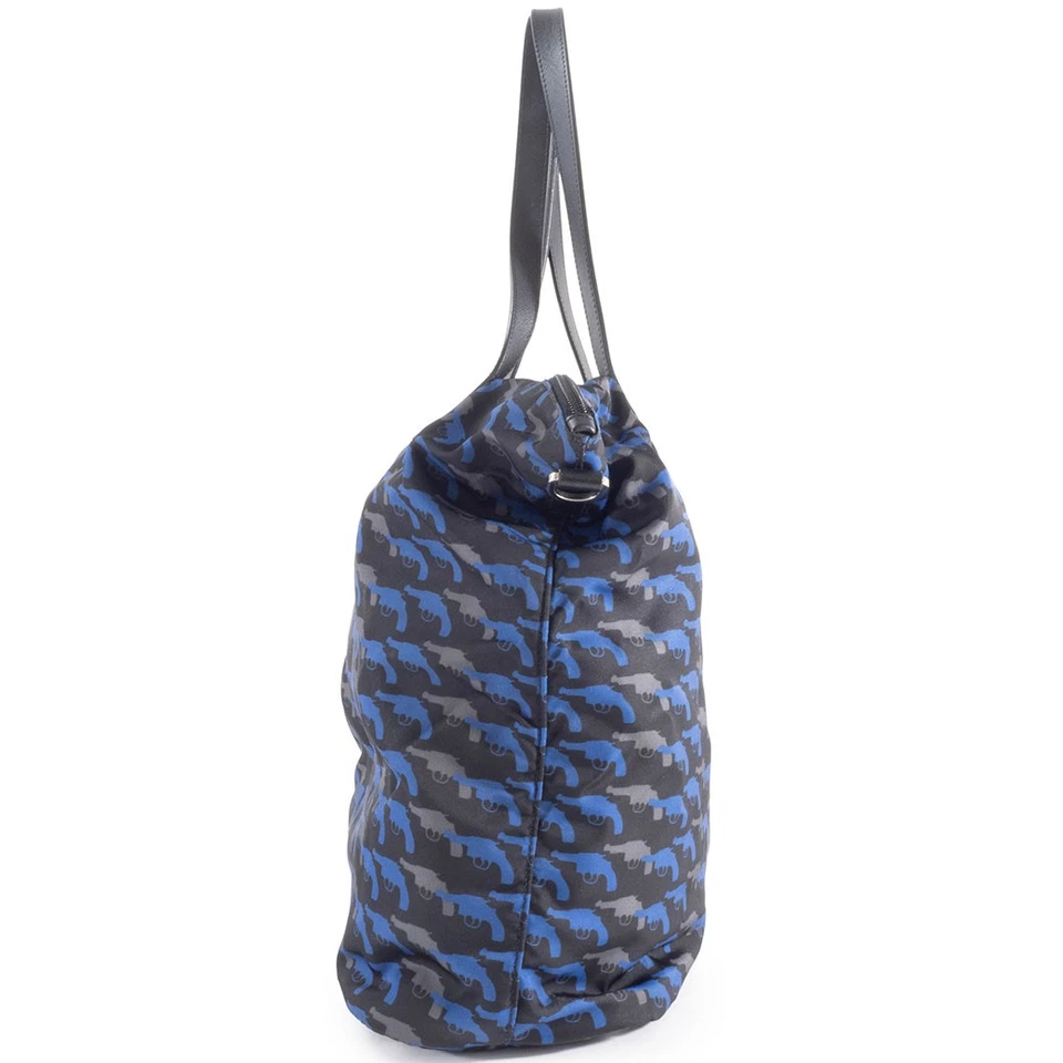 PRADA Nylon Leather Convertible Tote Bag B4696P Pistol Print Men Pre-owned Used - Image 4 of 4