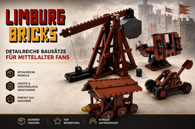 LEGO  Ritter MOC Set   Katapult Ballista Trebuchet funktionsfähig   Kutsche
