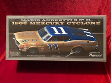 1968 Mario Andretti #11 Mercury Cyclone Autographed 1/24 Diecast Lot 435