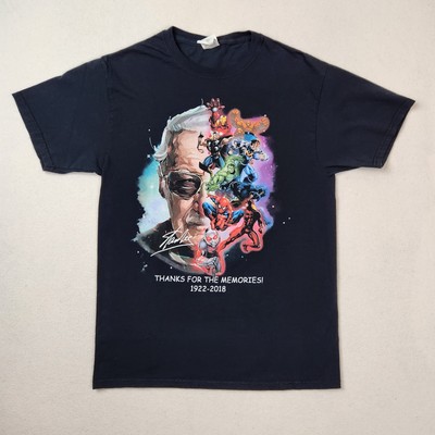 Stan Lee Marvel Shirt Mens Medium Black Thanks For The Memories Superhero 2018